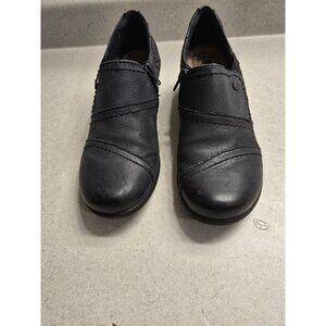 Earth Origins Salma Women’s Shoes Size 8.5 Navy Blue Leather Upper Zipper